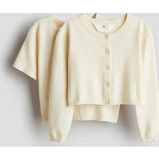 Gula Övriga sets H&M Gul 2-Delat Set Med Tröja Och Kofta - Ljusgul