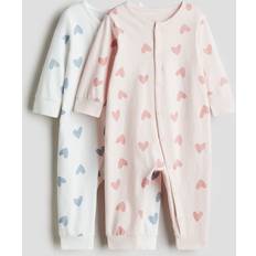 Night Garments on sale H&M Patterned Cotton Pyjamas 2-pack - Pink