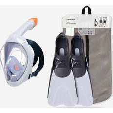 Subea Adult Easybreath Mask And Fins Snorkelling Set 3-4