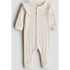 0-1M/1-3M/12-18M/18-24M/3-6M/6-9M/9-12M Jumpsuits H&M Adjustable-Fit Romper Suit - Beige