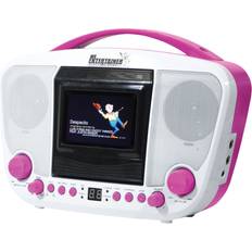 Mr Entertainer Pink And White Portable CDG Bluetooth Karaoke Player 12 x 22 x 33 cm