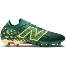New Balance Buckle/Laced Football Shoes New Balance Tekela Pro Low Laced FG V4+ - Emerald Green/Metallic Gold/Neon Yellow