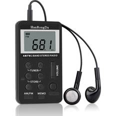Radioapparater HanRongDa HRD-103 FM Digital Radio 2-Bånds Stereomottaker 1.5i LCD-Skjermer