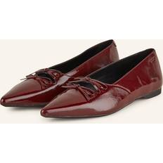 Vagabond Sko Vagabond Hermine Patent Leather Pointed Flats - Dark Red