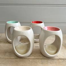 Beige Wax Melt Metro Lane Ceramic Tabletop Warmer 9cm H x 6cm W x 6cm D Wax Melt