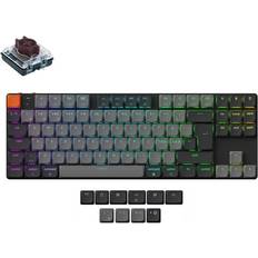 Keychron Tastaturer Keychron K1 V6 QMK RGB Aluminium Hot Swap Low Profile 2.0 Brown