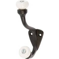 Irons Coat Hooks Hammer And Tongs 30mm x 105mm White Ceramic Ball Hat & Coat Hook