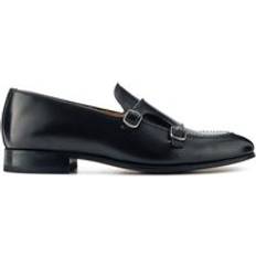Black Monks Jones Bootmaker Callington Leather Buckle Shoes - Black
