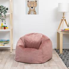 icon Kids Mini Milano Velvet Bean Bag Chair Dusk Pink Medium Small
