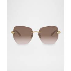 Bvlgari Sunglasses Bvlgari Serpenti Viper Geometric Metal Sunglasses - 59mm