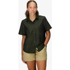 Marmot Tops Marmot Women's Air Exchange Short Sleeve Camp Collar Shirt - Rosin Gree