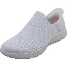 Skechers White Walking Shoes Skechers Virtue Sleek Vegan Womens Slip On Trainers - White
