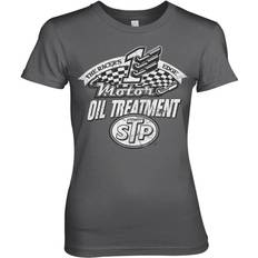 STP Oil Treatment Distressed Girly Tee - Dark Grey
