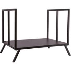 Black Firewood Baskets Hammer And Tongs Fireside Log Storage Rack Black