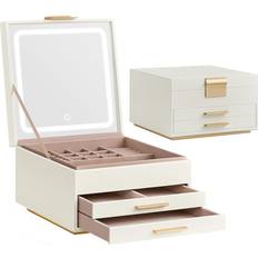 Songmics 3-Layer Jewellery Box with Mirror