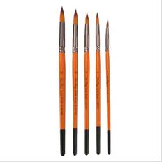 Orange Painting Accessories ChaoChuang Orange Red Rod Brush Set 5 Pcs