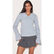 PrettyLittleThing Large Collar Shirt - Blue