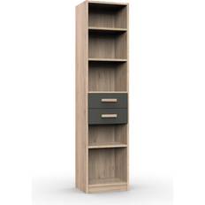 WIMEX Kiruna Bookcase Graphite 197 cm H X 48 cm W X 40 cm D Book Shelf