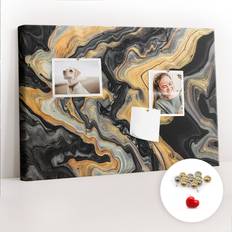 Gold Bulletin Boards East Urban Home Magdolna Wall Mounted Cork Board 40cm H x 60cm W x 2.5cm D