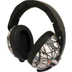 Black Hearing Protection Baby Banz Ear Defenders Squiggle NRR 21dB