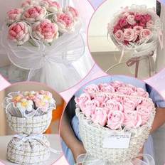 Pink Gift Wrapping Papers Shein Valentine's Day Flower Wrapping Paper Bouquet 1 Roll