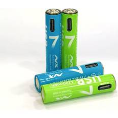 Uppladdningsbara Litiumbatterier USB-C 1200 mAh AAA 4 St