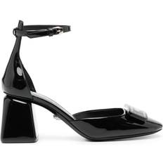 Viscose Heels & Pumps Versace Leather 80mm Pumps - Women - Black