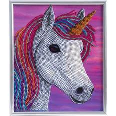 Diamond Paintings Bastelset Bilderrahmen Einhorn 21 x 25 cm