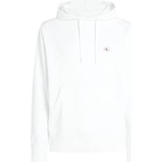 Calvin Klein Naturfarvet Tøj Calvin Klein Cotton Terry Badge Hoodie - White