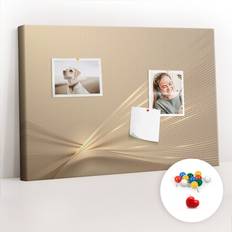 Gold Bulletin Boards East Urban Home Andjoua Abstract Gold Light Wall Mounted Cork Board 40cm H x 60cm W x 2.5cm D