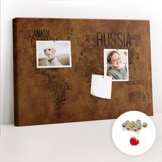Brown Bulletin Boards East Urban Home Mala Wall Mounted Cork Board 40cm H x 60cm W x 2.5cm D