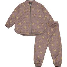 Name It Vintersæt Børnetøj Name It Nmmmoon Quilted Set AOP Fo Str 104 - Leopardprint