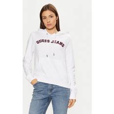 Guess JEANS Bomull Elastisk Stickad Hoodie Med Känguruficka
