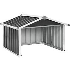 Garage robotic lawnmower vidaXL Anthracite Galvanised Steel Garden Robot Shed 92x97x63cm