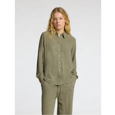 Selected Femme Slfviva LS Shirt Vetiver - Oliven