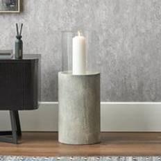 Stone Candle Holders Pacific Lifestyle Metal & Glass Pedestal Hurricane Stone Candle Holder