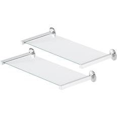Silver Wall Shelves Metro Lane Floating Silver 6.5cm H X 67cm W X 23cm D Wall Shelf
