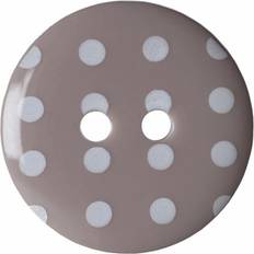 Grey Buttons Hemline Polka Dot Buttons Grey Pack of 4