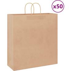 Plastic Wrapping Paper & Gift Wrapping Supplies vidaXL Paper Bags 50 pcs 50 pcs with Handles 15x8x21 cm
