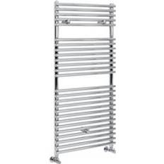Heated Towel Rails Milano Modern Chrome Bar On Bar Heated Towel Rail Radiator 1190mm x 600mm