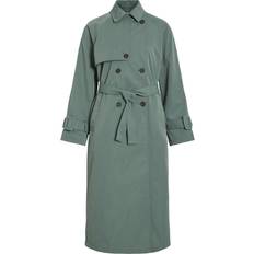 Vila Klassisk Trenchcoat - Grön