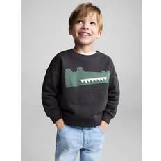 Mango Kids Sweatshirt - Antracit/Gran/Hvid