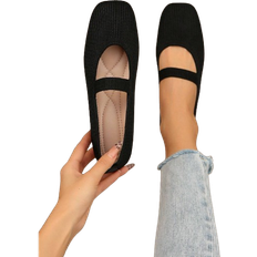 Shein Woven Mary Jane Flats - One-Strap Knit