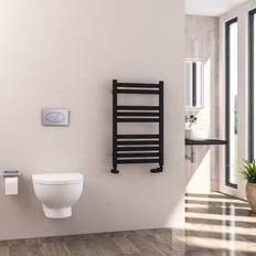Heated Towel Rails Eastbrook Defford Designer Straight Towel Radiators 800mm x 500mm Black