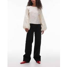 & Other Stories Trousers & Shorts & Other Stories Stretch Wide Leg Cropped Jeans Black Rinse