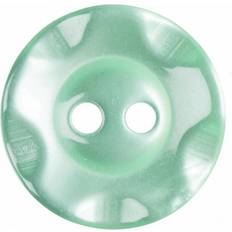 Buttons Hemline Round Plastic Buttons Lime Green Pack of 4