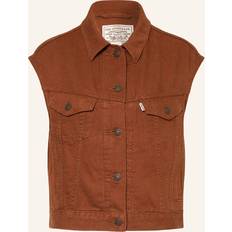 Levi's Dame Veste Levi's Shrunken 90s Linen Denim Vest - White