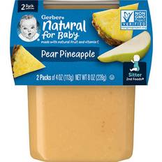 Gerber Natural For Baby 2nd Foods Pear Pineapple 2 Pack 4 oz