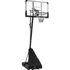 Basketball Hoop System with Shatterproof Backboard and Rebounder 44 Inch Black 107 x 122 x 365 cm