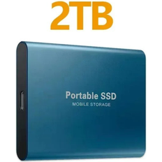 Cynthia Blue 2TB External Hard Drive Portable Shockproof Mobile SSD
